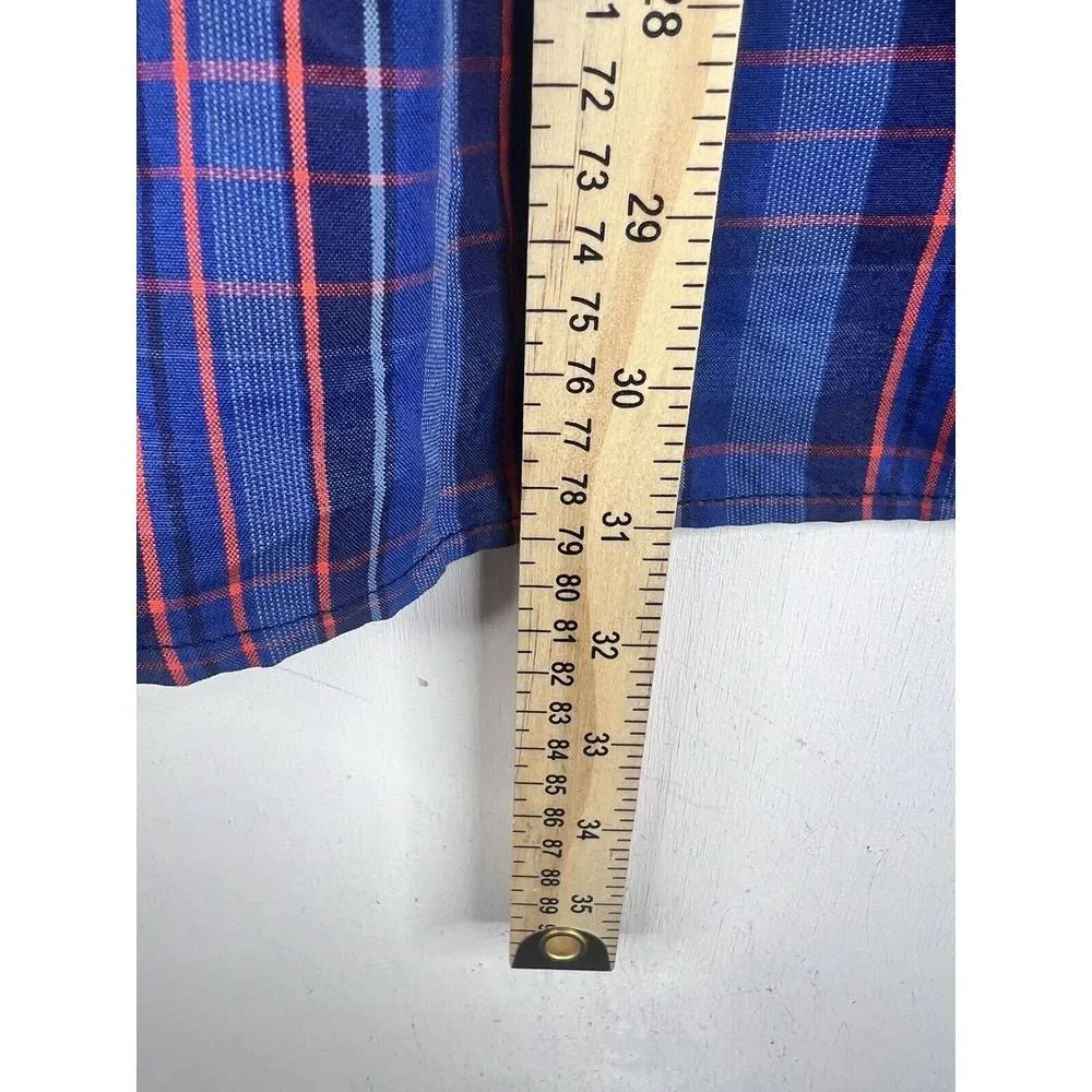 The North Face‎ Shirt Men XL Blue Roll-Up Long Sleeves Zip Pockets Logo Hiking